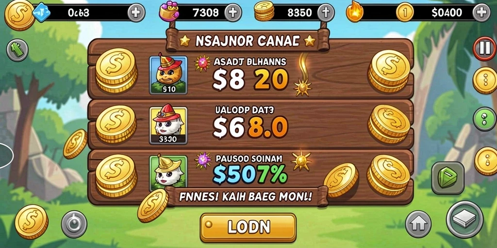 Screenshot dari level menantang yang sedang dimainkan.