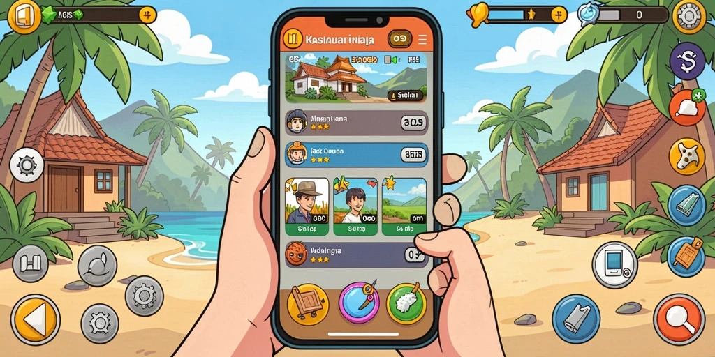 Screenshot menunjukkan level baru dengan tantangan menarik.