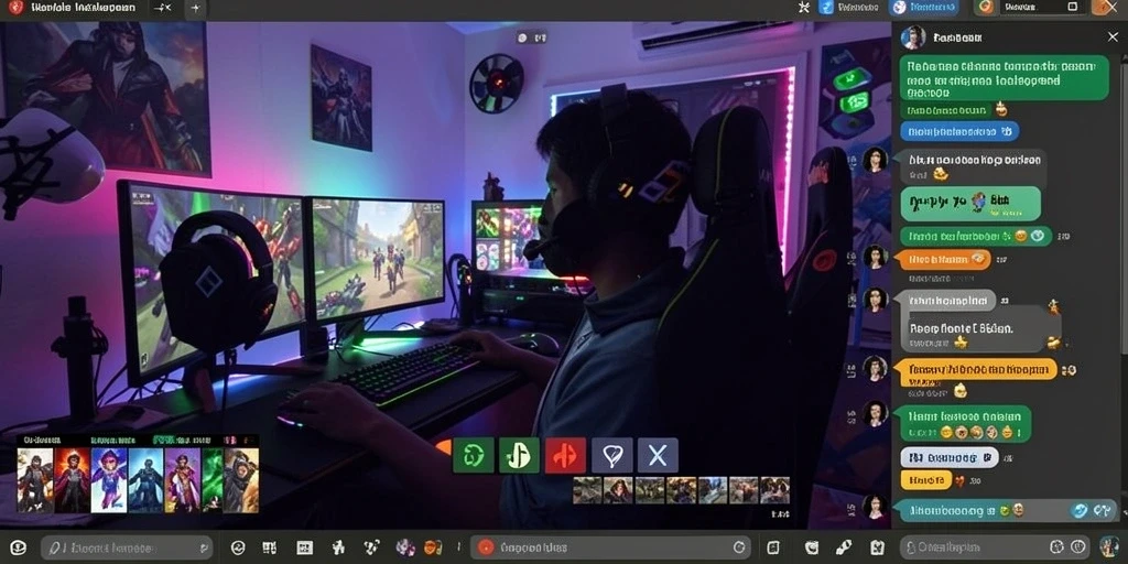 Fitur chat yang memungkinkan interaksi sosial dengan pemain lain.